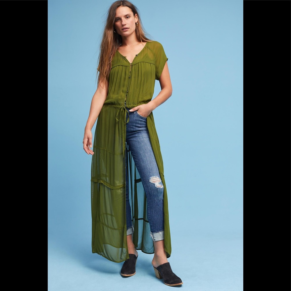 Maeve Green Duster Size XS